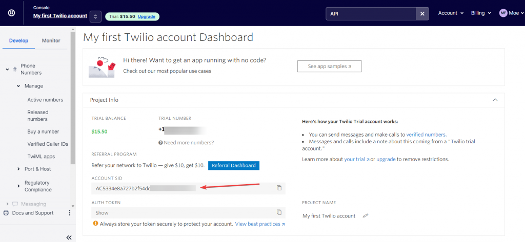 Subaccounts allow you to separate your usage, numbers, and settings while  sharing a balance with your main account. Learn about subaccounts on Twilio.